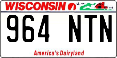 WI license plate 964NTN
