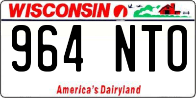 WI license plate 964NTO