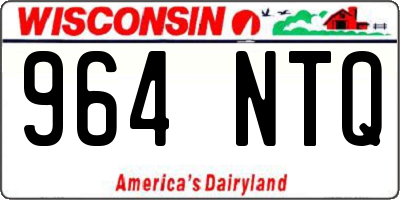 WI license plate 964NTQ