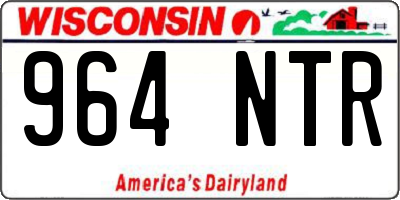 WI license plate 964NTR