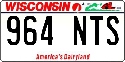 WI license plate 964NTS