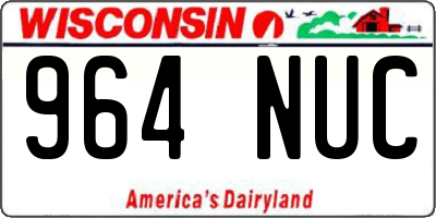 WI license plate 964NUC
