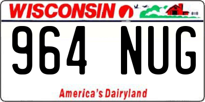 WI license plate 964NUG