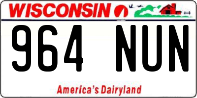 WI license plate 964NUN