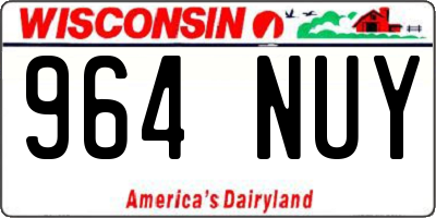 WI license plate 964NUY