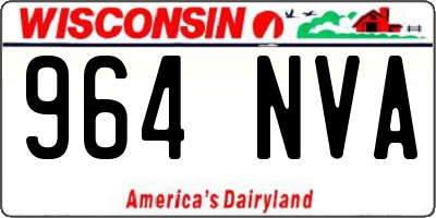 WI license plate 964NVA