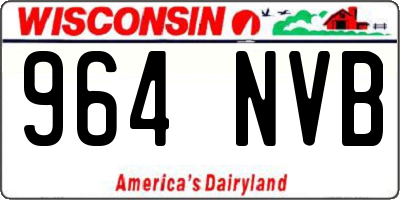 WI license plate 964NVB
