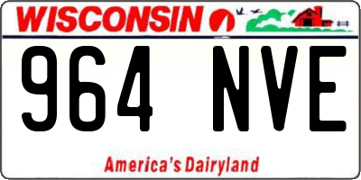 WI license plate 964NVE