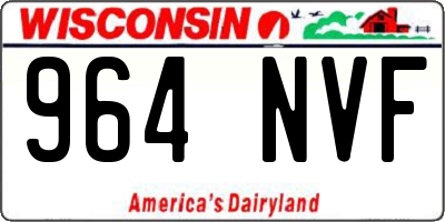 WI license plate 964NVF