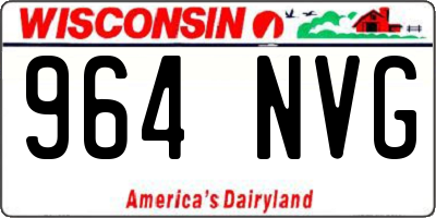 WI license plate 964NVG