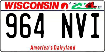 WI license plate 964NVI