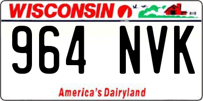 WI license plate 964NVK
