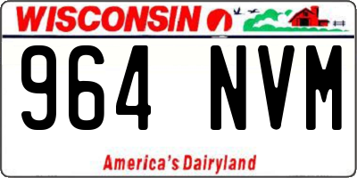 WI license plate 964NVM