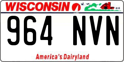 WI license plate 964NVN