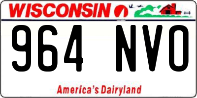 WI license plate 964NVO