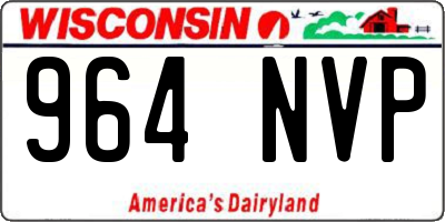 WI license plate 964NVP
