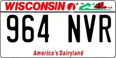 WI license plate 964NVR