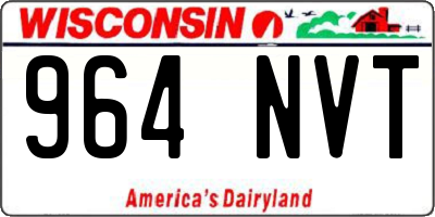 WI license plate 964NVT