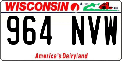 WI license plate 964NVW