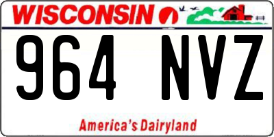 WI license plate 964NVZ