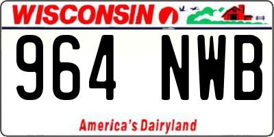 WI license plate 964NWB