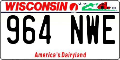 WI license plate 964NWE