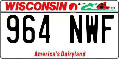 WI license plate 964NWF