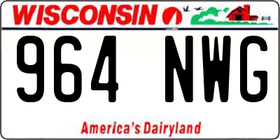 WI license plate 964NWG