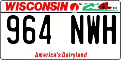 WI license plate 964NWH