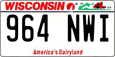 WI license plate 964NWI