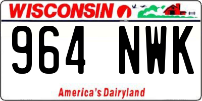 WI license plate 964NWK