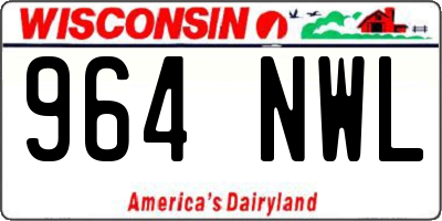 WI license plate 964NWL