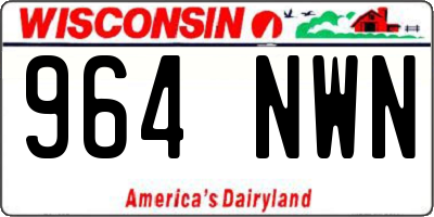 WI license plate 964NWN