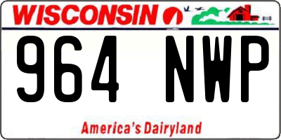 WI license plate 964NWP