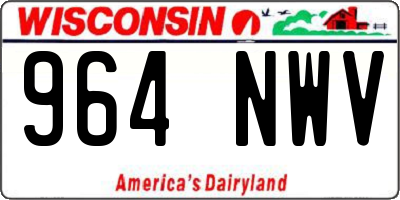 WI license plate 964NWV