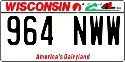 WI license plate 964NWW