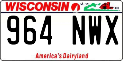 WI license plate 964NWX