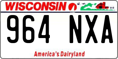 WI license plate 964NXA