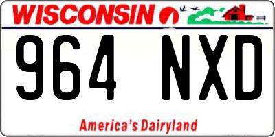 WI license plate 964NXD