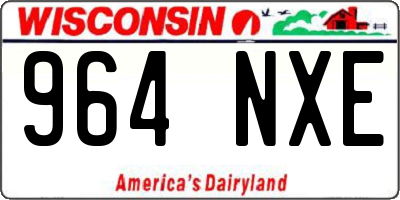 WI license plate 964NXE