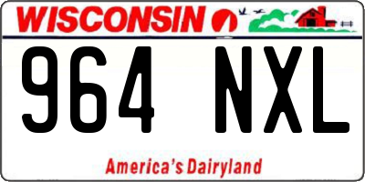 WI license plate 964NXL