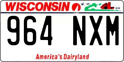 WI license plate 964NXM