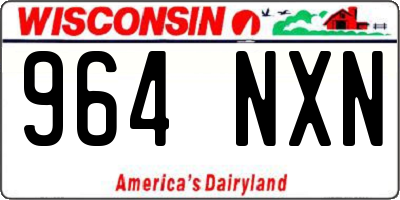 WI license plate 964NXN