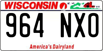 WI license plate 964NXO