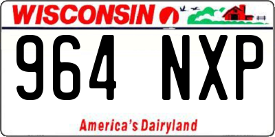 WI license plate 964NXP