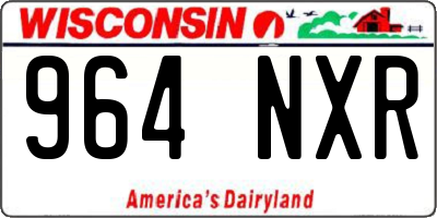WI license plate 964NXR