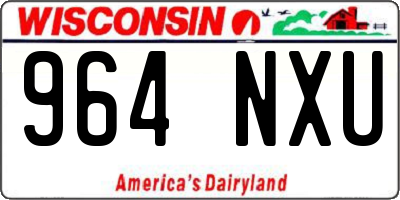 WI license plate 964NXU