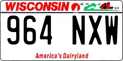 WI license plate 964NXW