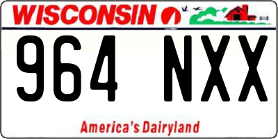 WI license plate 964NXX