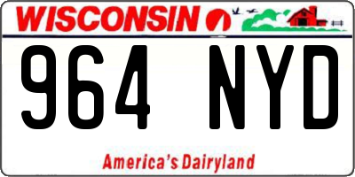 WI license plate 964NYD